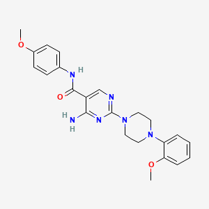4-amino-N~5~-(4-methoxyphenyl)-2-[4-(2-methoxyphenyl)piperazino]-5-pyrimidinecarboxamide