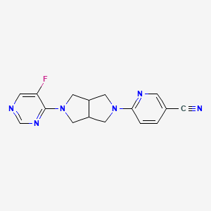 6-[5-(5-Fluoropyrimidin-4-yl)-1,3,3a,4,6,6a-hexahydropyrrolo[3,4-c]pyrrol-2-yl]pyridine-3-carbonitrile