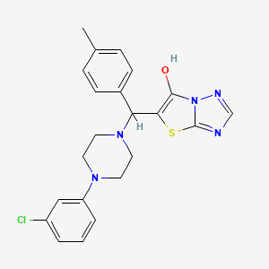 5-((4-(3-Chlorophenyl)piperazin-1-yl)(p-tolyl)methyl)thiazolo[3,2-b][1,2,4]triazol-6-ol