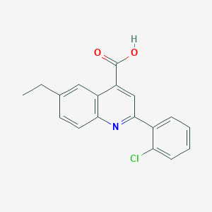 molecular formula C18H14ClNO2 B2420699 2-(2-氯苯基)-6-乙基喹啉-4-羧酸 CAS No. 667435-73-6