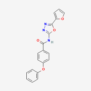 N-(5-(furan-2-yl)-1,3,4-oxadiazol-2-yl)-4-phenoxybenzamide
