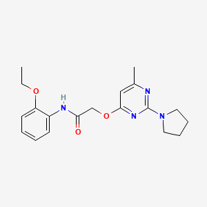 N-(2-ethoxyphenyl)-2-((6-methyl-2-(pyrrolidin-1-yl)pyrimidin-4-yl)oxy)acetamide