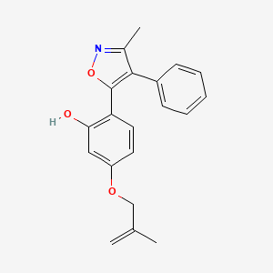 2-(3-Methyl-4-phenylisoxazol-5-yl)-5-((2-methylallyl)oxy)phenol