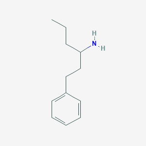 molecular formula C12H19N B2420710 1-Phenylhexan-3-amine CAS No. 5391-65-1
