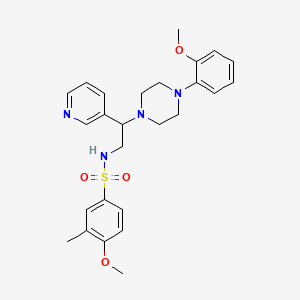 4-methoxy-N-(2-(4-(2-methoxyphenyl)piperazin-1-yl)-2-(pyridin-3-yl)ethyl)-3-methylbenzenesulfonamide