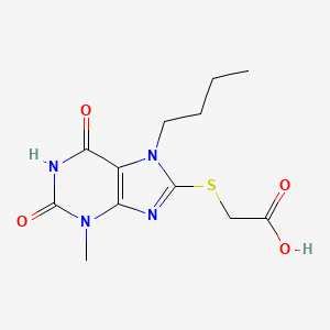 2-(7-Butyl-3-methyl-2,6-dioxopurin-8-yl)sulfanylacetic acid