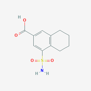 molecular formula C11H13NO4S B2420718 4-Sulfamoyl-5,6,7,8-tetrahydronaphthalene-2-carboxylic acid CAS No. 926233-40-1