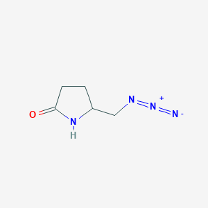 molecular formula C5H8N4O B2420719 5-(叠氮甲基)吡咯烷-2-酮 CAS No. 113466-82-3