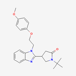 1-(tert-butyl)-4-(1-(2-(4-methoxyphenoxy)ethyl)-1H-benzo[d]imidazol-2-yl)pyrrolidin-2-one