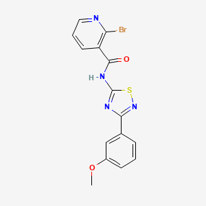 molecular formula C15H11BrN4O2S B2420728 2-bromo-N-[3-(3-methoxyphenyl)-1,2,4-thiadiazol-5-yl]pyridine-3-carboxamide CAS No. 2094328-23-9