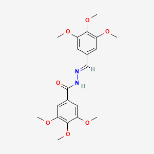 molecular formula C20H24N2O7 B2420749 3,4,5-trimethoxy-N-[(E)-(3,4,5-trimethoxyphenyl)methylideneamino]benzamide CAS No. 90754-75-9