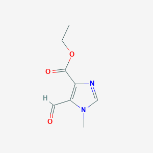 molecular formula C8H10N2O3 B2420751 5-甲酰基-1-甲基-1H-咪唑-4-羧酸乙酯 CAS No. 2106384-57-8