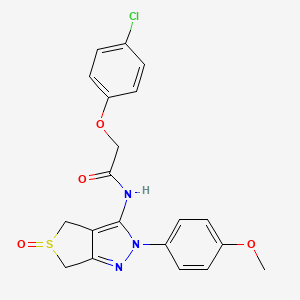 2-(4-chlorophenoxy)-N-(2-(4-methoxyphenyl)-5-oxido-4,6-dihydro-2H-thieno[3,4-c]pyrazol-3-yl)acetamide