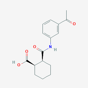 (1R,2S)-2-[(3-acetylphenyl)carbamoyl]cyclohexanecarboxylic acid