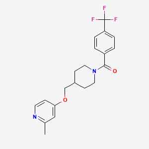 molecular formula C20H21F3N2O2 B2420776 [4-[(2-Methylpyridin-4-yl)oxymethyl]piperidin-1-yl]-[4-(trifluoromethyl)phenyl]methanone CAS No. 2379976-95-9