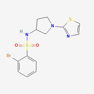 2-bromo-N-(1-(thiazol-2-yl)pyrrolidin-3-yl)benzenesulfonamide