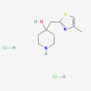 4-[(4-Methyl-1,3-thiazol-2-yl)methyl]piperidin-4-ol dihydrochloride