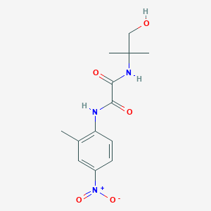 molecular formula C13H17N3O5 B2420786 N1-(1-hydroxy-2-methylpropan-2-yl)-N2-(2-methyl-4-nitrophenyl)oxalamide CAS No. 941895-69-8
