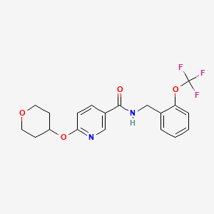 6-((tetrahydro-2H-pyran-4-yl)oxy)-N-(2-(trifluoromethoxy)benzyl)nicotinamide