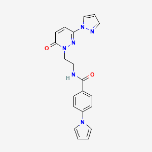 N-(2-(6-oxo-3-(1H-pyrazol-1-yl)pyridazin-1(6H)-yl)ethyl)-4-(1H-pyrrol-1-yl)benzamide