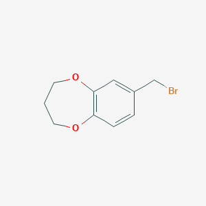molecular formula C10H11BrO2 B2420796 7-(Bromomethyl)-3,4-dihydro-2H-1,5-benzodioxepine CAS No. 581065-78-3