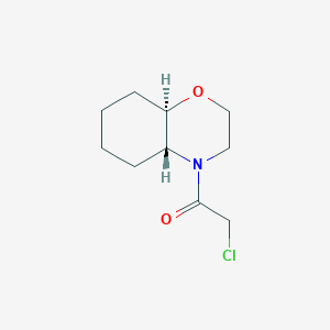 molecular formula C10H16ClNO2 B2420800 1-[(4Ar,8aR)-2,3,4a,5,6,7,8,8a-octahydrobenzo[b][1,4]oxazin-4-yl]-2-chloroethanone CAS No. 2445749-76-6