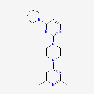 2,4-Dimethyl-6-[4-(4-pyrrolidin-1-ylpyrimidin-2-yl)piperazin-1-yl]pyrimidine