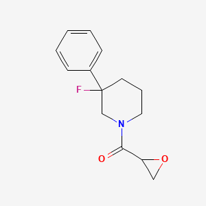 molecular formula C14H16FNO2 B2420807 (3-Fluoro-3-phenylpiperidin-1-yl)-(oxiran-2-yl)methanone CAS No. 2411260-60-9