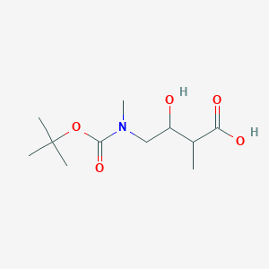 molecular formula C11H21NO5 B2420811 4-{[(Tert-butoxy)carbonyl](methyl)amino}-3-hydroxy-2-methylbutanoic acid CAS No. 1824153-33-4