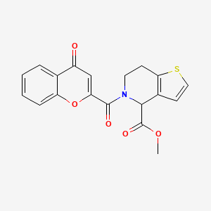 methyl 5-(4-oxo-4H-chromene-2-carbonyl)-4,5,6,7-tetrahydrothieno[3,2-c]pyridine-4-carboxylate