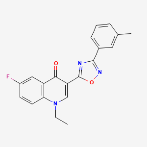 1-ethyl-6-fluoro-3-(3-(m-tolyl)-1,2,4-oxadiazol-5-yl)quinolin-4(1H)-one