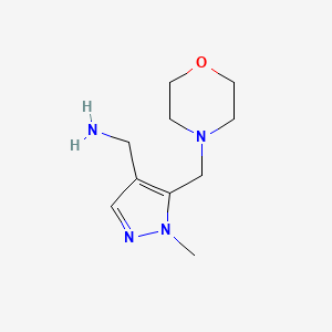 1-[1-Methyl-5-(morpholin-4-ylmethyl)-1H-pyrazol-4-yl]methanamine