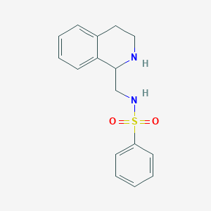 molecular formula C16H18N2O2S B2420821 N-(1,2,3,4-tetrahydroisoquinolin-1-ylmethyl)benzenesulfonamide CAS No. 447450-45-5