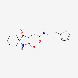 2-(2,4-dioxo-1,3-diazaspiro[4.5]dec-3-yl)-N-[2-(2-thienyl)ethyl]acetamide