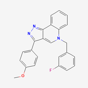 molecular formula C24H18FN3O B2420828 5-(3-fluorobenzyl)-3-(4-methoxyphenyl)-5H-pyrazolo[4,3-c]quinoline CAS No. 866809-63-4