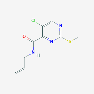 5-chloro-2-(methylsulfanyl)-N-(prop-2-en-1-yl)pyrimidine-4-carboxamide