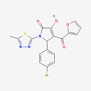 5-(4-bromophenyl)-4-(furan-2-carbonyl)-3-hydroxy-1-(5-methyl-1,3,4-thiadiazol-2-yl)-1H-pyrrol-2(5H)-one
