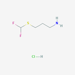 3-(Difluoromethylsulfanyl)propan-1-amine;hydrochloride