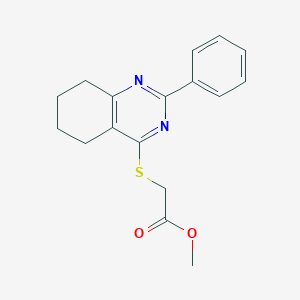 Methyl 2-[(2-phenyl-5,6,7,8-tetrahydroquinazolin-4-yl)sulfanyl]acetate