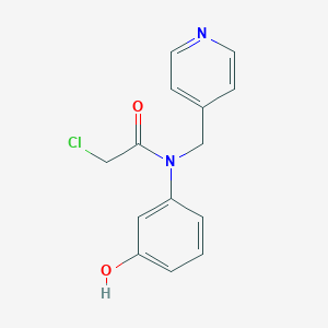 molecular formula C14H13ClN2O2 B2420855 2-Chloro-N-(3-hydroxyphenyl)-N-(pyridin-4-ylmethyl)acetamide CAS No. 1397201-57-8