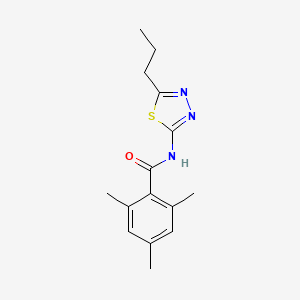 molecular formula C15H19N3OS B2420857 2,4,6-trimethyl-N-(5-propyl-1,3,4-thiadiazol-2-yl)benzamide CAS No. 685847-14-7
