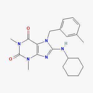 8-Cyclohexylamino-1,3-dimethyl-7-(3-methyl-benzyl)-3,7-dihydro-purine-2,6-dione
