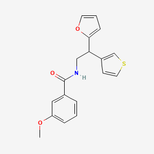 molecular formula C18H17NO3S B2420878 N-[2-(呋喃-2-基)-2-(噻吩-3-基)乙基]-3-甲氧基苯甲酰胺 CAS No. 2097910-39-7