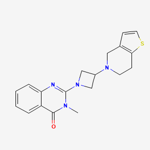 molecular formula C19H20N4OS B2420881 2-[3-(6,7-Dihydro-4H-thieno[3,2-c]pyridin-5-yl)azetidin-1-yl]-3-methylquinazolin-4-one CAS No. 2380033-02-1