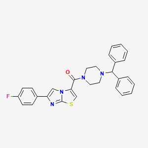 (4-Benzhydrylpiperazin-1-yl)(6-(4-fluorophenyl)imidazo[2,1-b]thiazol-3-yl)methanone