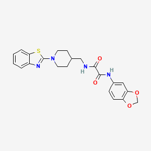 N1-(benzo[d][1,3]dioxol-5-yl)-N2-((1-(benzo[d]thiazol-2-yl)piperidin-4-yl)methyl)oxalamide