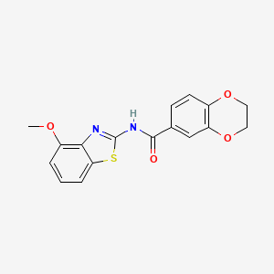 N-(4-methoxy-1,3-benzothiazol-2-yl)-2,3-dihydro-1,4-benzodioxine-6-carboxamide