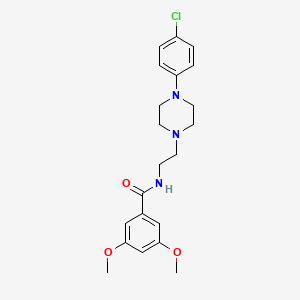 molecular formula C21H26ClN3O3 B2420907 N-(2-(4-(4-氯苯基)哌嗪-1-基)乙基)-3,5-二甲氧基苯甲酰胺 CAS No. 1049469-98-8