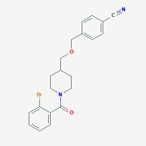 4-(((1-(2-Bromobenzoyl)piperidin-4-yl)methoxy)methyl)benzonitrile