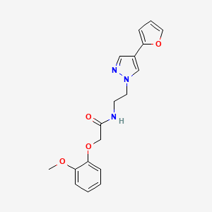 N-(2-(4-(furan-2-yl)-1H-pyrazol-1-yl)ethyl)-2-(2-methoxyphenoxy)acetamide